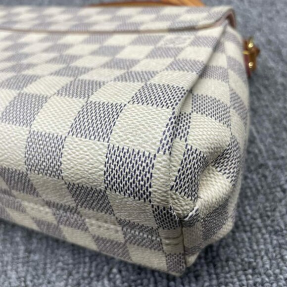 100% Authentic Louis Vuitton Croisette White Damier Azur Canvas Satchel Bag - Picture 11 of 16